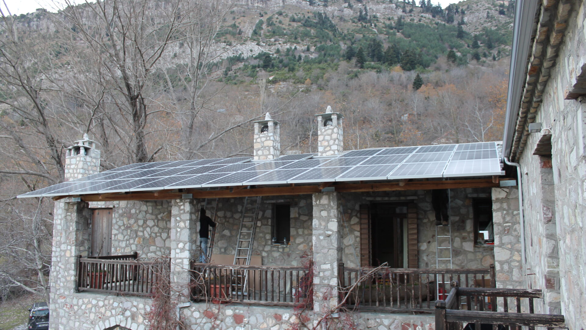 Photovoltaics on a hotel roof