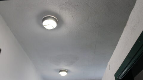 Lighting installation on a school roof 4